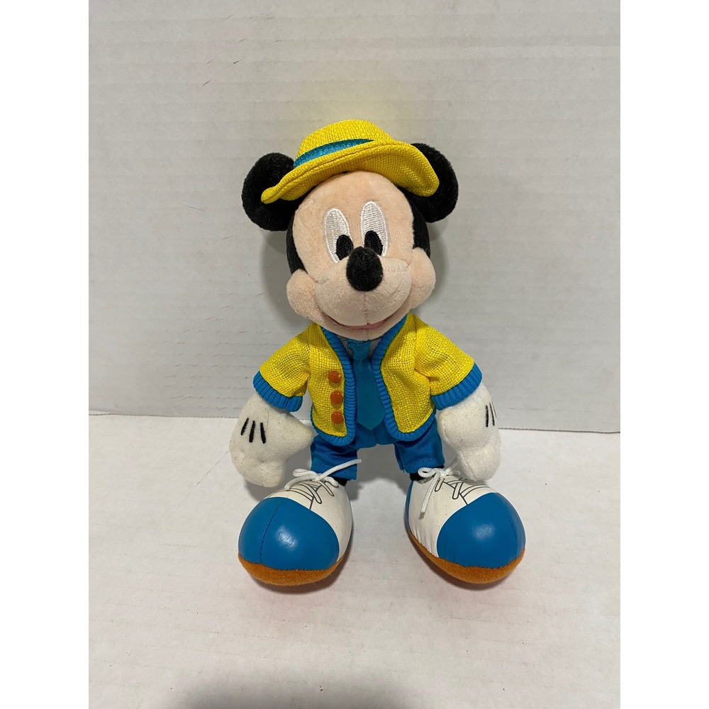 Disney Plush Mickey Mouse Tokyo Disney Resort Vacation Package Yellow Blue 9" EX
